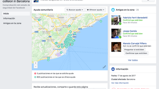 Facebook activa el "Safety Check" en Barcelona y cientos de usuarios ofrecen refugio y transporte
